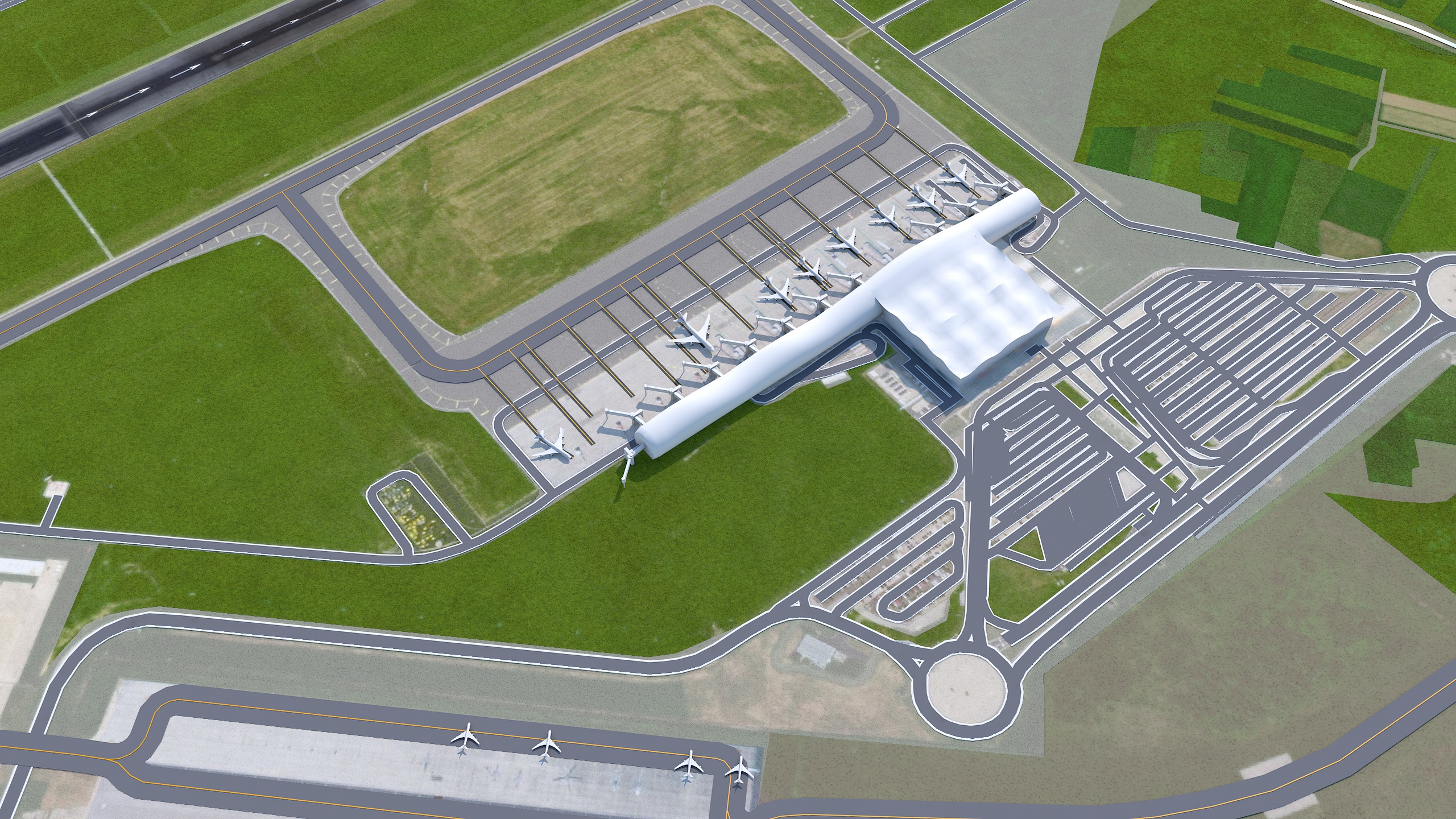 Zagreb Franjo Tudjman Airport 3d model 10km by TurboCG | 3DOcean