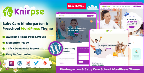 Knirpse – Kindergarten & Baby Care WordPress Theme