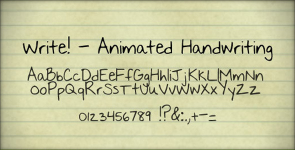 Write! - Animated handwriting