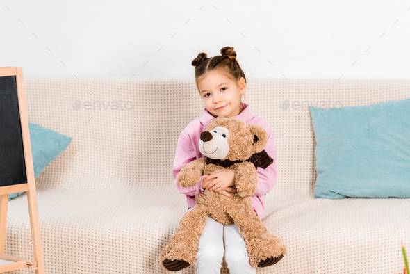 LITTLE GIRL AND HER TEDDY, children, adorable, cute, teddy bears