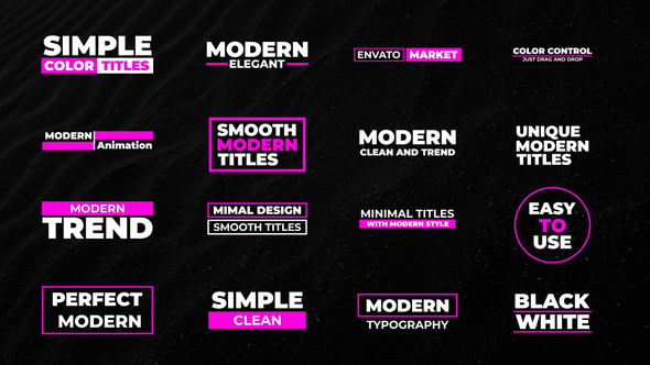 Modern Titles | AE Titles template preview