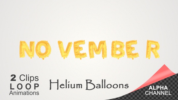 November Month Celebration Helium Balloons