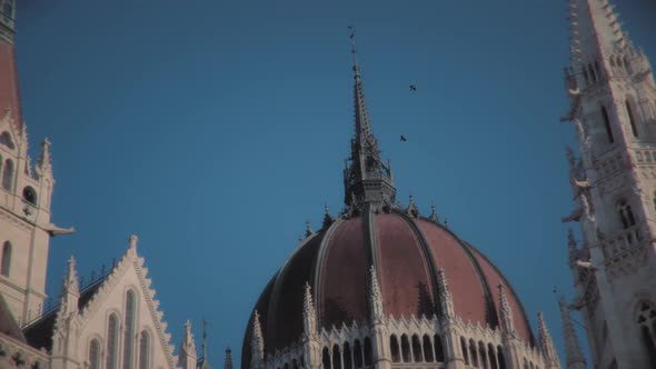 Hungarian Parliament,blue sky background