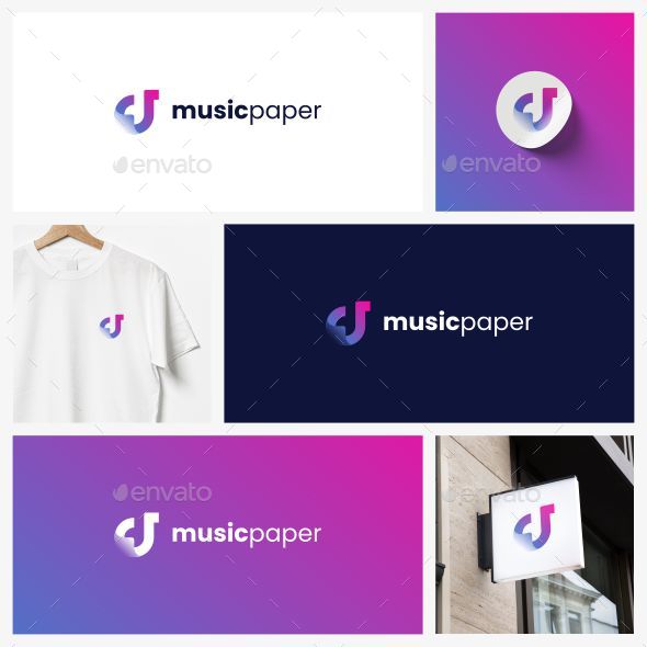 music logo - note paper