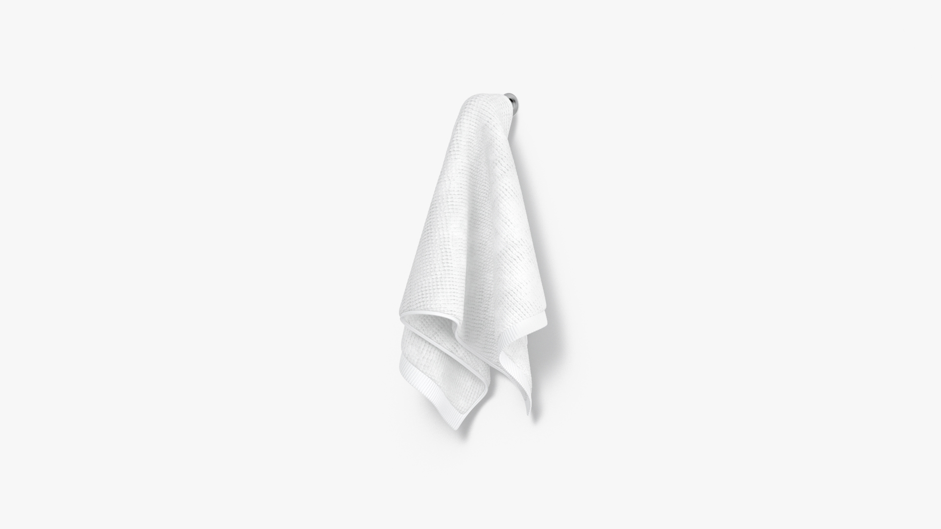 White Small and Big Towel Hanging on Hook - hang shower bath