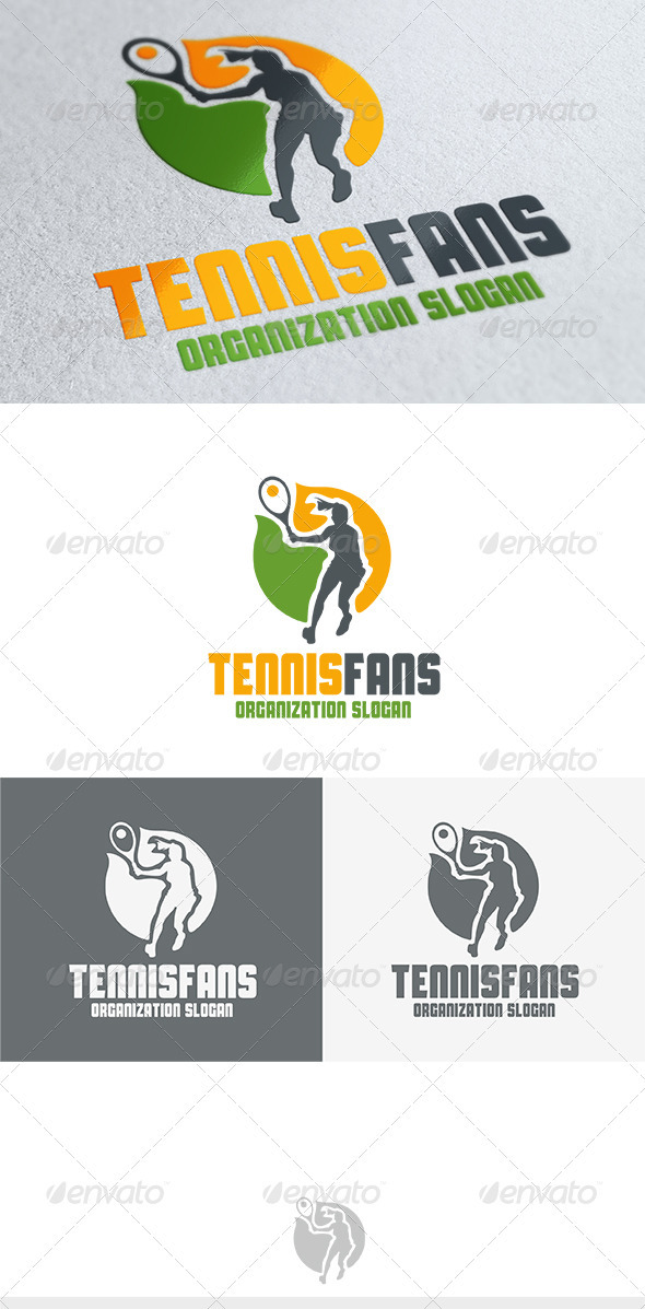 Tennis Fans Logo - Humans Logo Templates