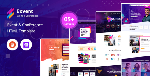 Exvent - Event & Conference HTML Template