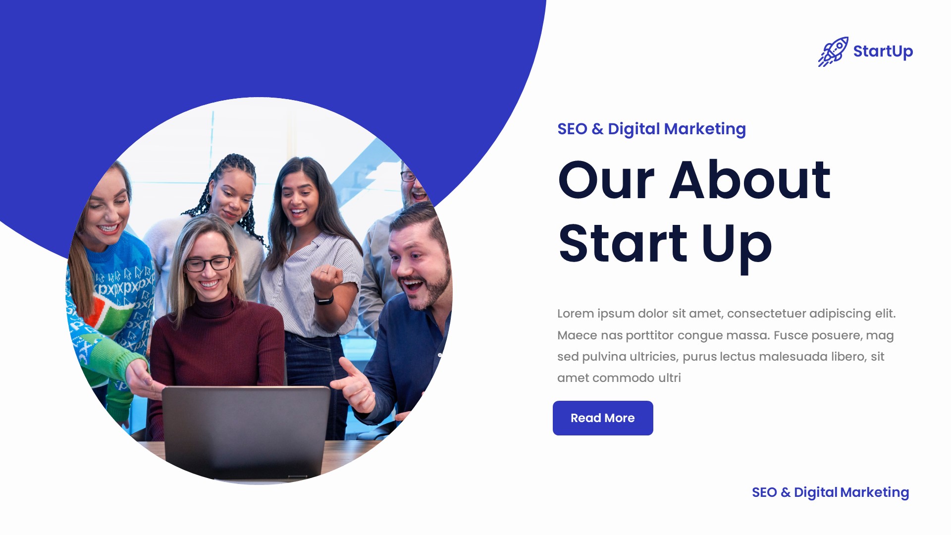 Start Up - SEO & Digital Marketing Powerpoint Template, Presentation ...