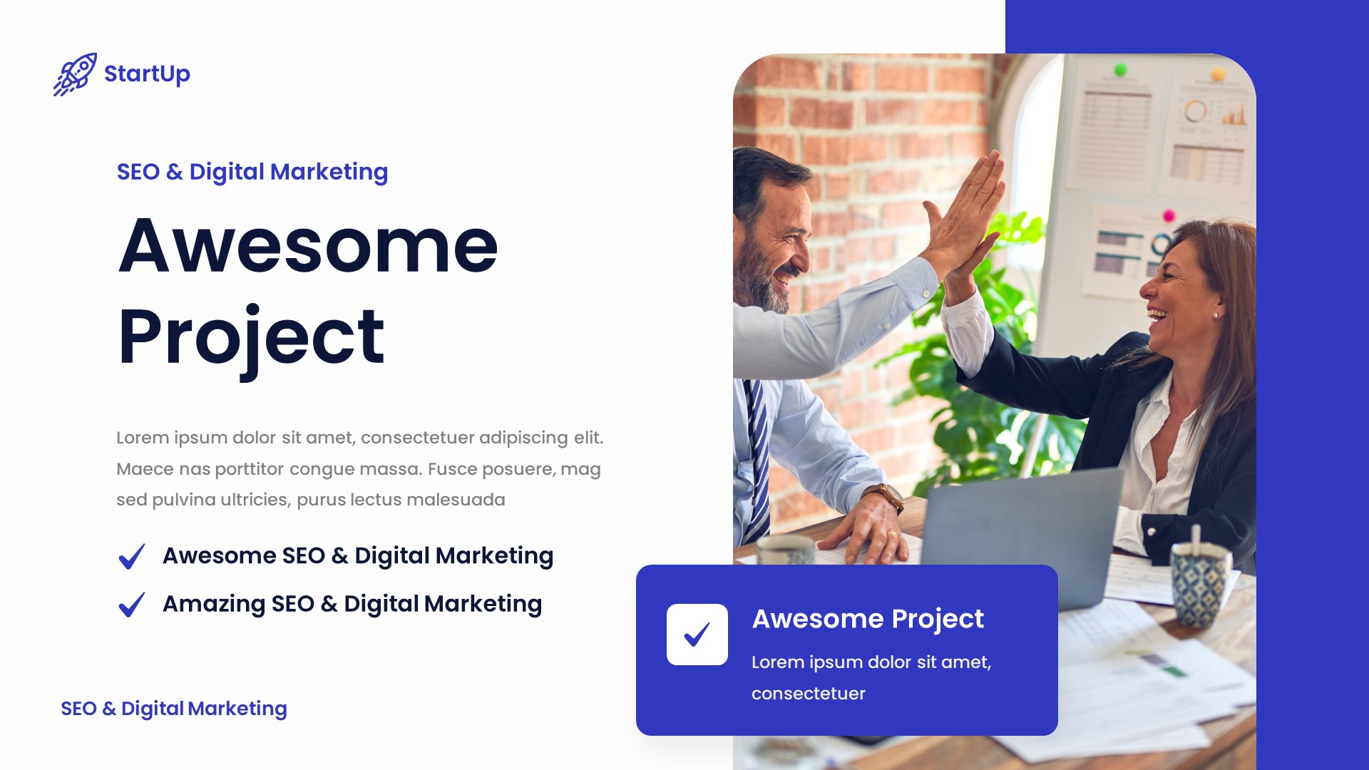Start Up - SEO & Digital Marketing Powerpoint Template, Presentation ...