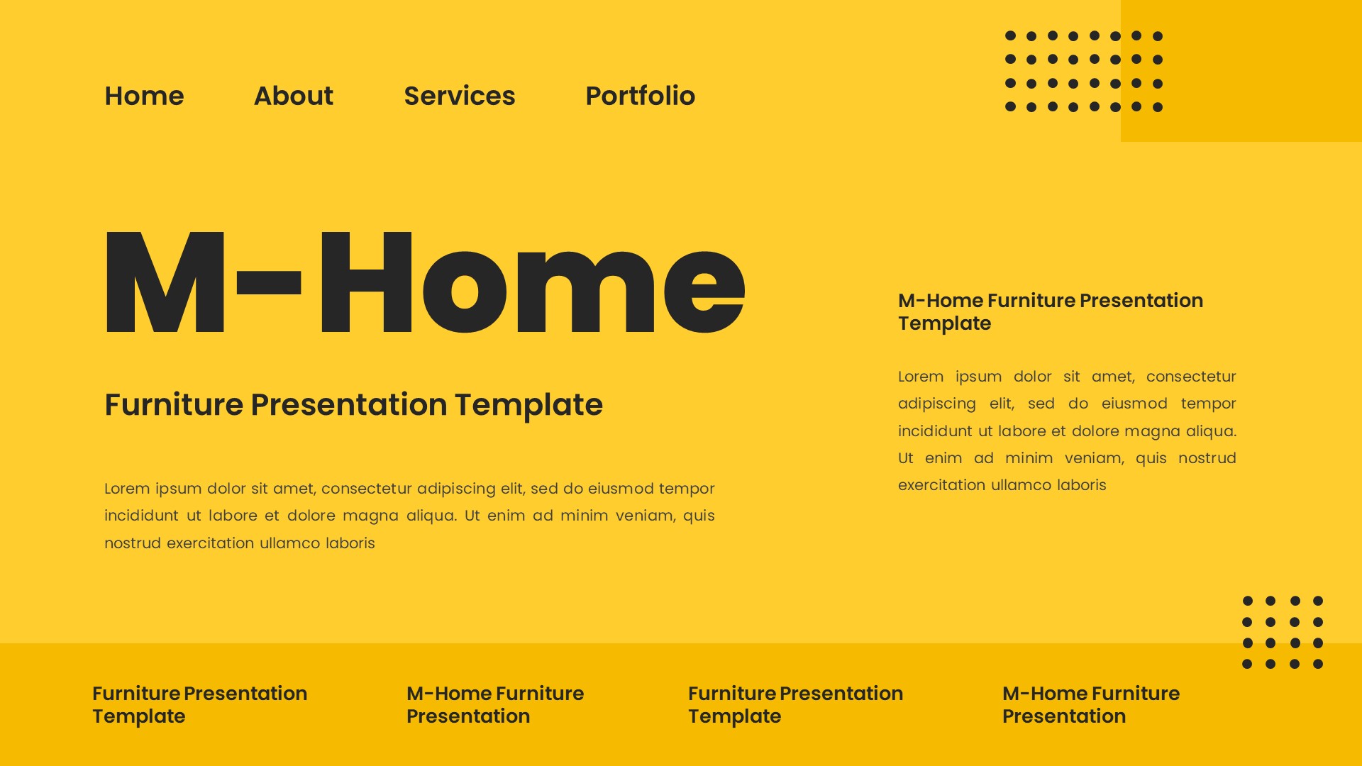 M-Home - Furniture & Interior Design Powerpoint Template, Presentation ...