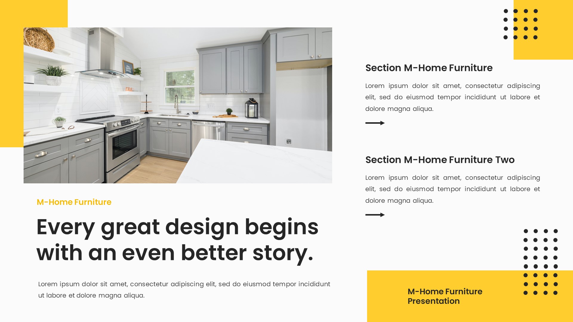 M-Home - Furniture & Interior Design Google Slides Template ...
