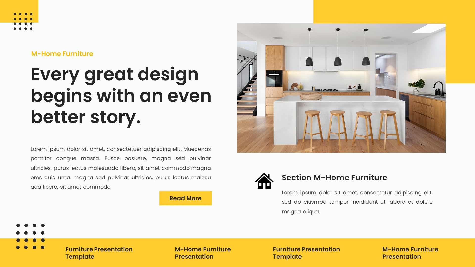 M-Home - Furniture & Interior Design Google Slides Template ...