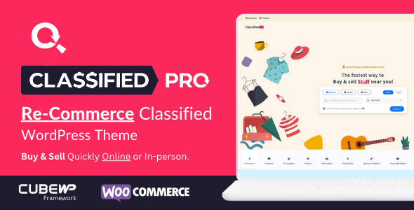 ClassifiedPro - ReCommerce Classified WordPress Theme