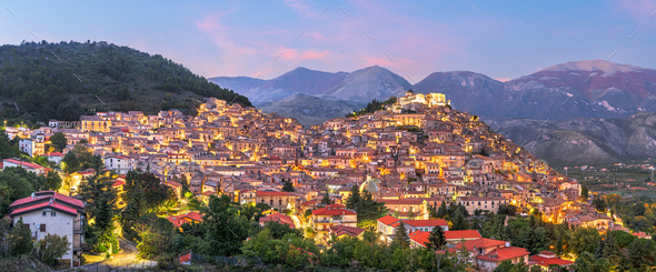 Morano Calabro, Italy hilltop Town  Calabria Region - Stock Photo - Images