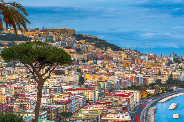 Naples, Italy on the Gulf of Naples - Stock Photo - Images