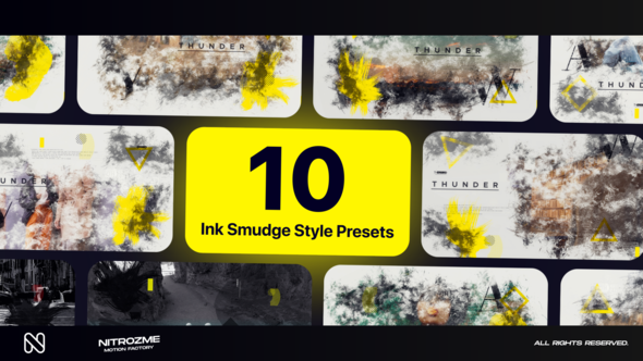 Ink Smudge Typography Vol. 01 Titles template preview