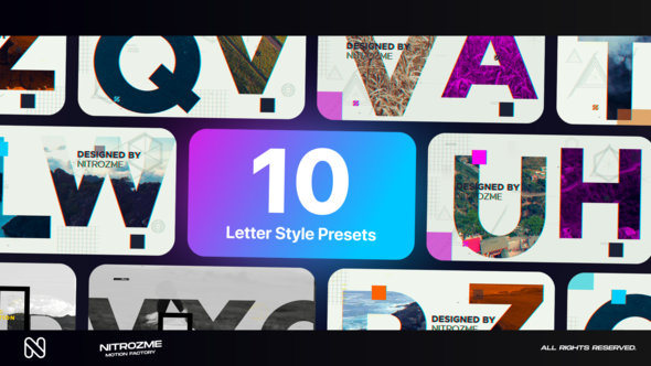 Letters Typography Vol. 01 Titles template preview