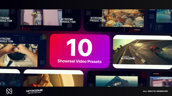 Showreel Typography Vol. 01 Video Displays template preview