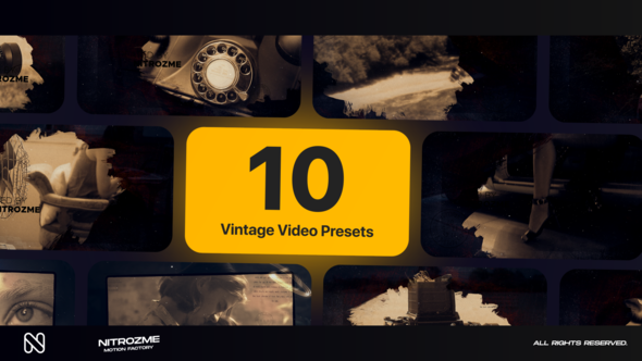 Vintage Typography Vol. 01 Video Displays template preview