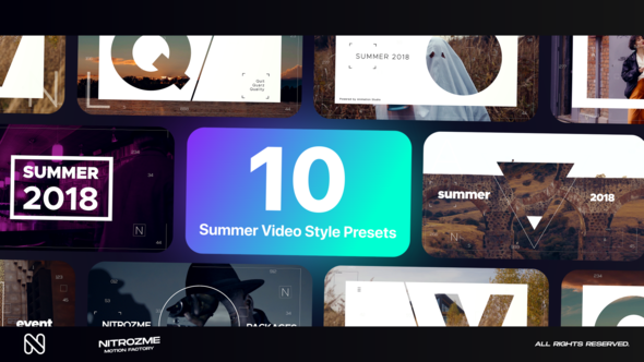 Summer Typography Vol. 01 Titles template preview