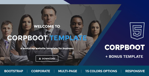 Corpboot Corporate Website Template by styliothemes ThemeForest