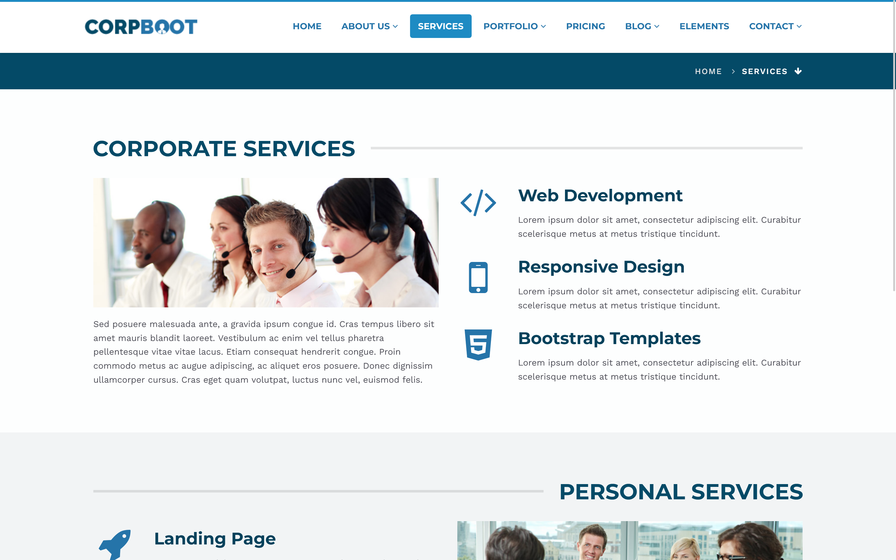 Corpboot Corporate Website Template by styliothemes ThemeForest