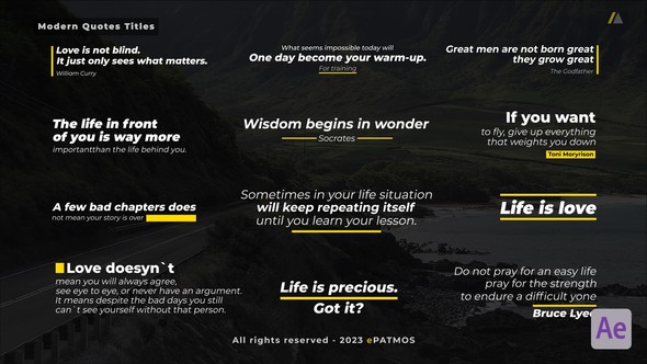 Modern Quotes Titles v2.0 | After Effects Titles template preview