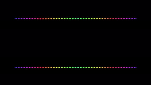 Colorful Double Audio Wave Spectrum Abstract Animation