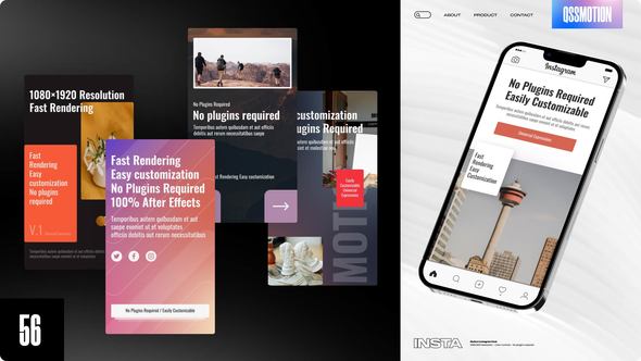 Stylish Instagram Stories Video Displays template preview