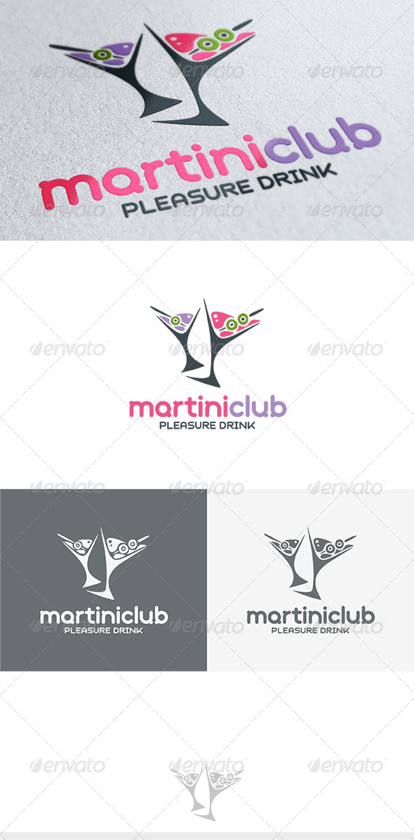 Martini Club Logo - Food Logo Templates