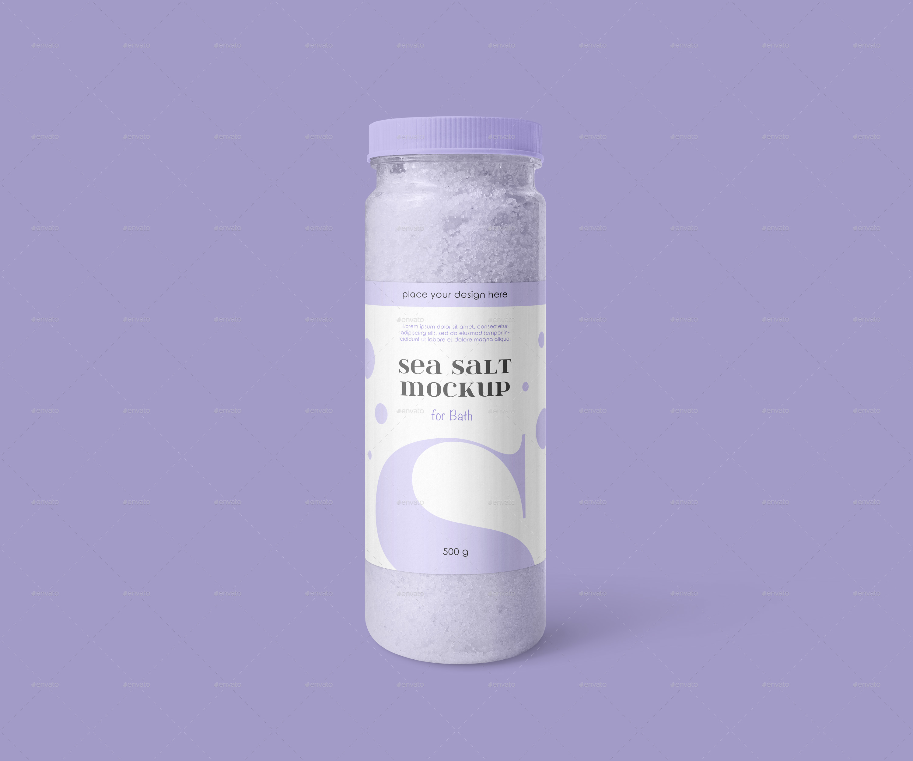 Sea Salt Plastic Jar Mockup Set, Graphics GraphicRiver
