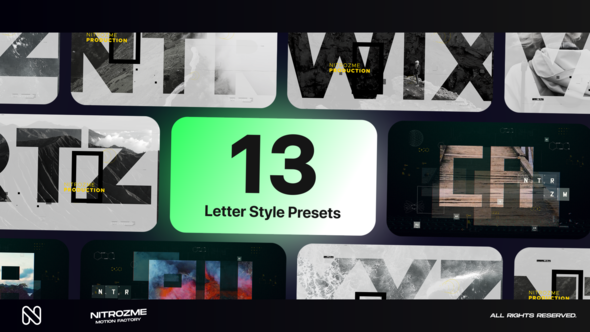 Letters Typography Vol. 02 Titles template preview