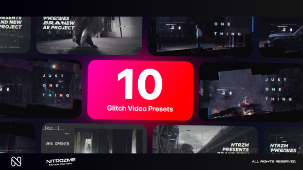 Glitch Typography Vol. 02 Titles template preview