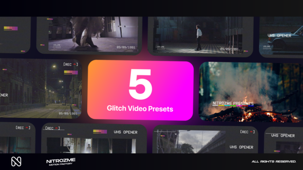 Glitch Typography Vol. 03 Titles template preview