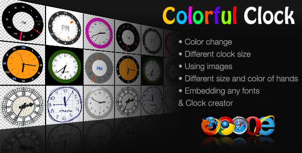 Colorful Clock - CodeCanyon 3404777