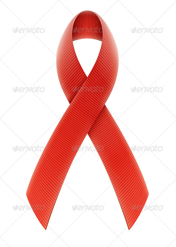 AIDS Awareness Ribbon - Health/Medicine Conceptual