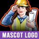 Female Contractor Mascot Logo Design