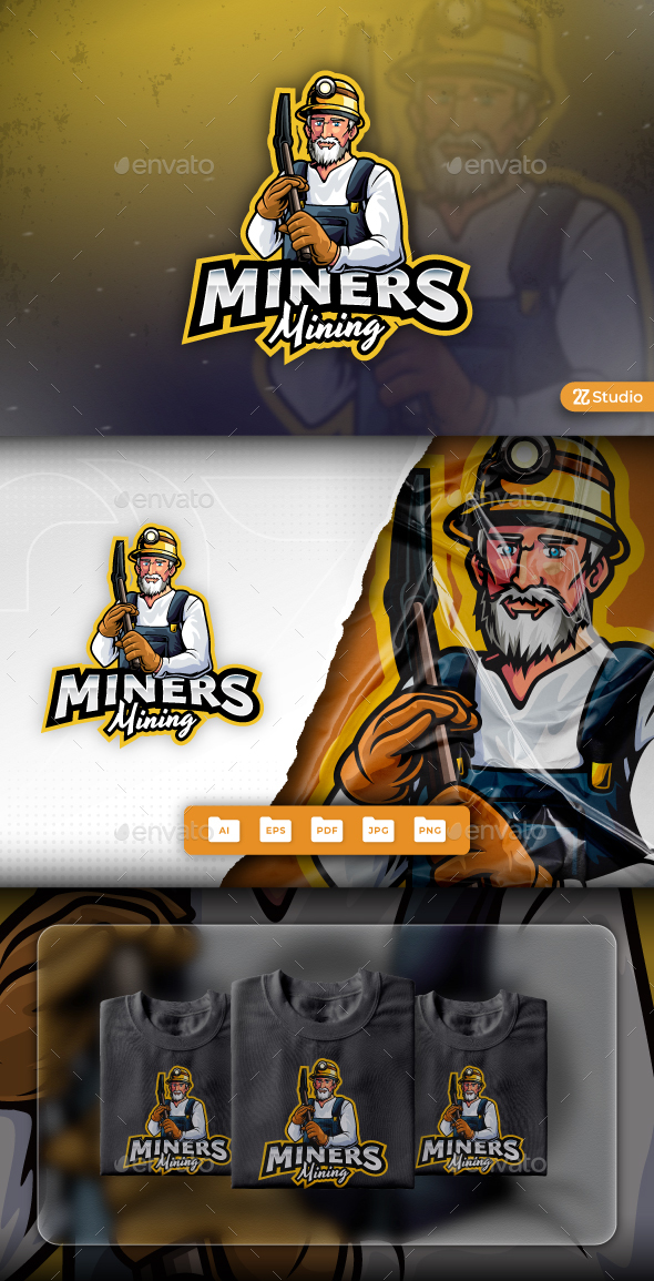 Miner Mascot Logo Design