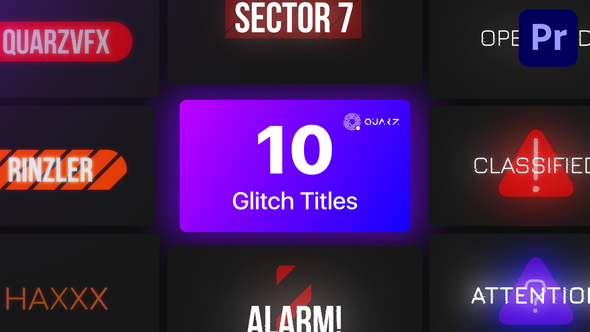 Glitch Titles for Premiere Pro Vol. 01