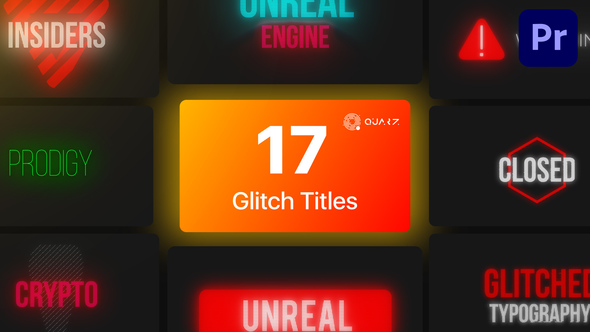 Glitch Titles for Premiere Pro Vol. 02
