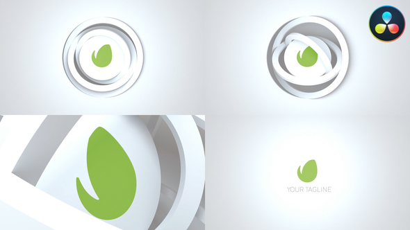 3D Circles Logo for DaVinci Resolve