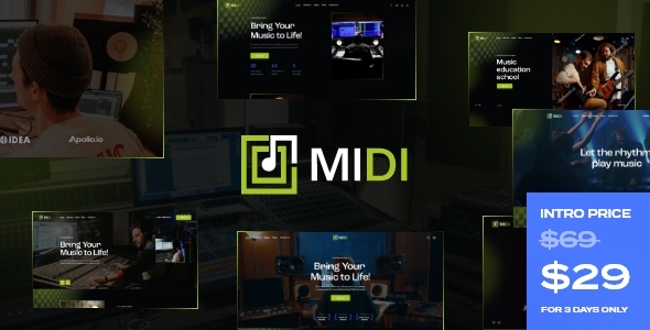 Midi – Sound & Music Production WordPress Theme