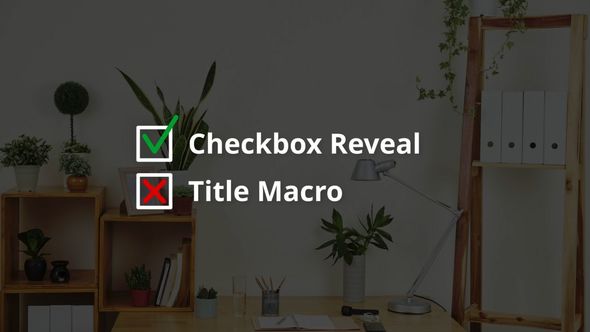 Checkbox Reveal Title | Davinci Resolve Macro