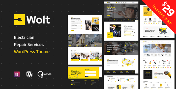 Wolt – Electricity Repair Services WordPress Theme