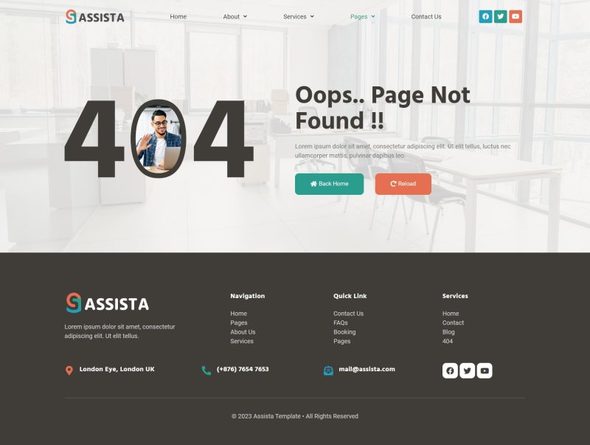 Assista - Virtual Assistant Service Elementor Template Kit