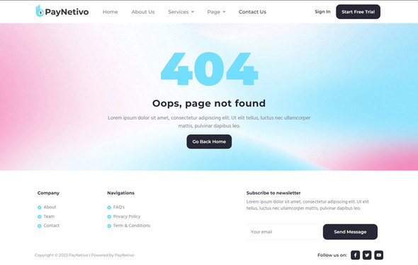 PayNetivo - Online Payment Gateway Elementor Template Kit
