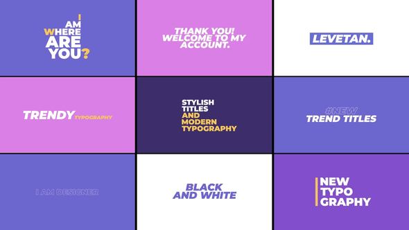 Kinetic Typography | After Effects Titles template preview