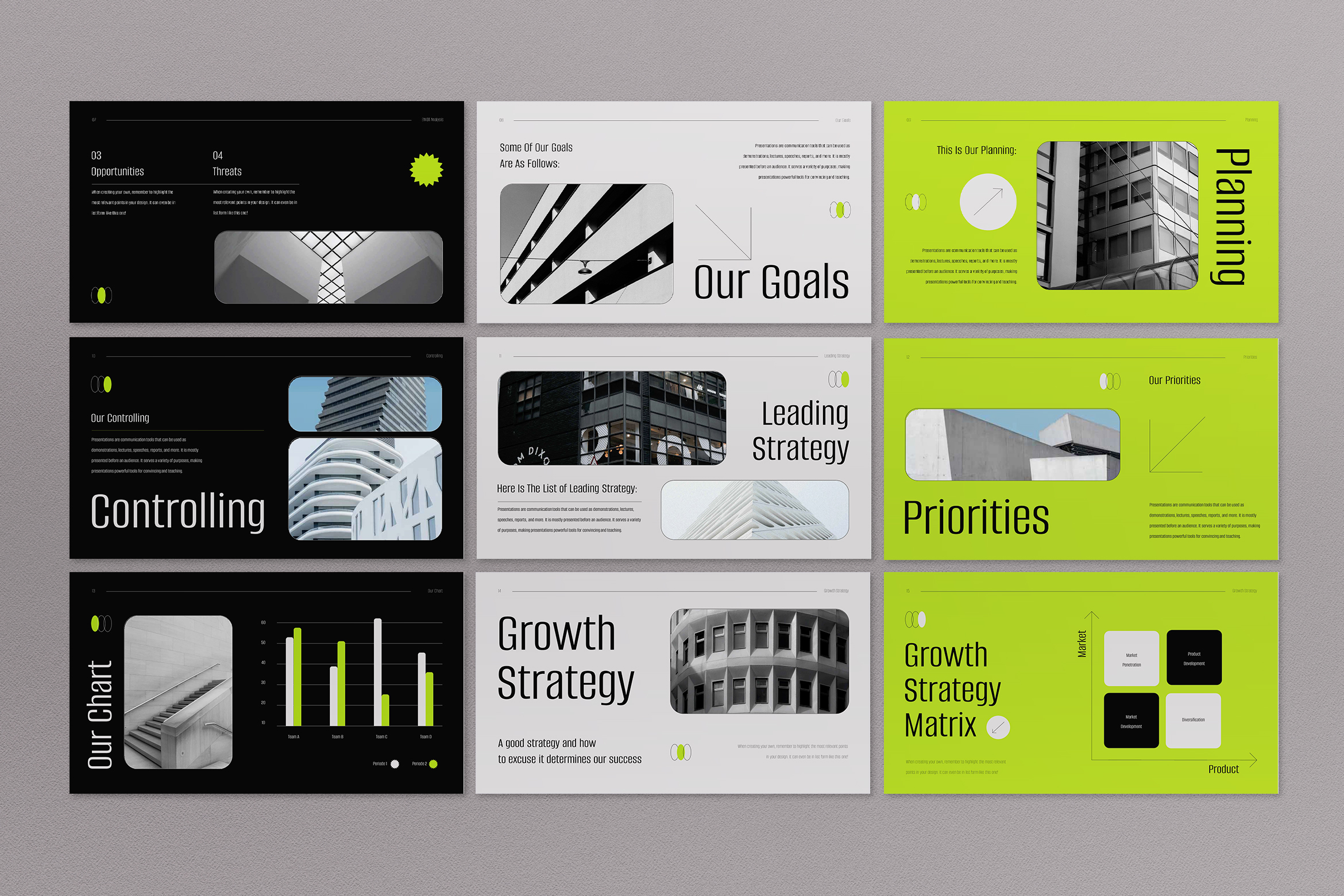 green minimalist professional business proposal presentation