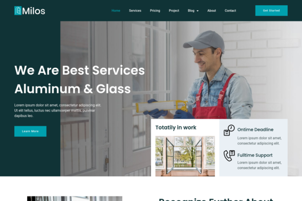 Milos - Aluminum & Glass Elementor Pro Template Kit