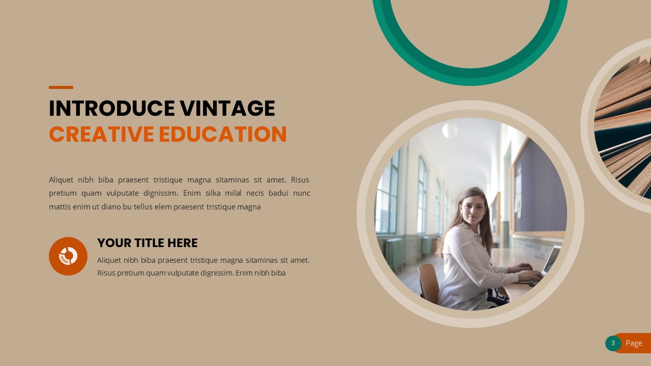 Vintage Creative Education PowerPoint Template, Presentation Templates